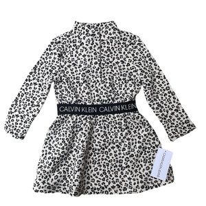 Calvin Klein Jeans 3T Girl Leopard Casual Longsleeve Dress New with tags gift